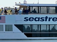 1008280152 ma nb NantucketFerry  Passengers enjoy the ride in the maiden voyage of the Seastreak Whaling City Express ferry service from New Bedford to Nantucket.   PETER PEREIRA/THE STANDARD-TIMES/SCMG : ferry, waterfront, voyage, trip, harbor